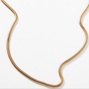 Anthropologie NWT 14K Gold Plated Snake Chain Necklace